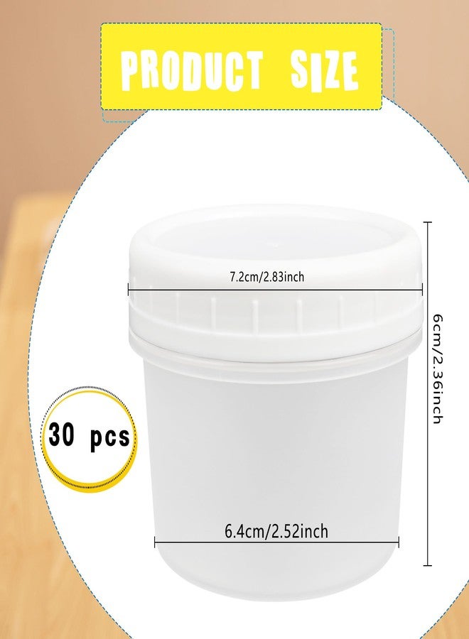Conagel 30 Pack 5 oz Plastic Food Storage Containers with Screw Lids Small Reusable Freezer Containers Leak Proof Food Storage Jars for Fruit Cake Jam Ice Cream - Image 2